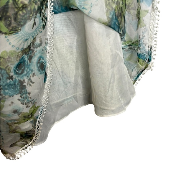 Vintage Y2K 90s LM Lulu Multi Textured Print Tank Bead Accents Size Medium - Picture 6 of 10